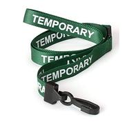 CKB LTD® 10x Green TEMPORARY LANYARDS Breakaway Safety Lanyard Neck Strap Swivel Plastic Clip For ID Card Holder - Pull Quick Release Design