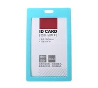 CKB Ltd® 10x Sky Blue Colour Frame Deluxe ñ Vertical Enclosed Plastic Pass Rigid Identity ID Card Pass Badge Holder Pocket Holder Pouches 110mm x 68mm / Holds a Card up to 95mm x 56mm