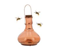 Ckb Ltd 1X Extra Large Wasp Trap Catcher - Glass Honey Pot Bulbous Bottle Design With Metal Hanger (Terracotta)
