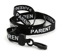 CKB LTD 20x Black PARENT LANYARDS Breakaway Safety Lanyard Neck Strap Swivel Plastic Clip For ID Card Holder Pre-Printed - Pull Quick Release Design