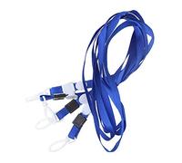 CKB Ltd 20x Pro Blue Lanyard Neck Strap Swivel Plastic Clip For ID Card Holder