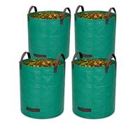 CKB LTD 4 Pack 272L Heavy Duty Garden Waste Bags with Strong Handles | Foldable Woven Sacks for Leaves, Grass, Weeds and Hedge Cuttings. Perfect size for a Car Boot