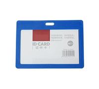 CKB Ltd® 50x Blue Enclosed Plastic Pass Rigid Holder Colour Frame Deluxe ñ Horizontal/Landscape Identity ID Card Pass Badge Holder Pocket Holder 102mm x 78mm / Holds a Card up to 90mm x 54mm