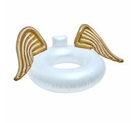 CKB LTD Angel Wings Inflatable Swimming Ring Pool Float Novelty For Adults Large White Gold