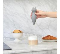 CKB Ltd Balvi Meow Automatic Milk Frother Grey Battery Operated 2Xaa Plastic/metal