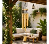 Ckb Ltd Bamboo Wind Chimes For Garden Large Wooden Outdoor Windchime