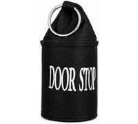 Ckb Ltd Black Barrel Fabric Door Stopper Heavy Weighted Interior Decorative Stop Non-Scratch Floor Door Holder For All Floor Types