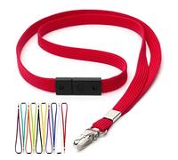 CKB LTD Breakaway Safety Lanyard Neck Strap Swivel Metal Clip for Id Card Holder - Pull Quick Release Design Lanyards Bulk