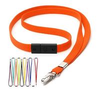 CKB LTD Breakaway Safety Lanyard Neck Strap Swivel Metal Clip for ID Card Holder With Quick Pull Release Design Lanyards Bulk Pack of 100pc (Orange)