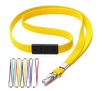 CKB LTD Breakaway Safety Lanyard Neck Strap Swivel Metal Clip for ID Card Holder with Quick Pull Release Design Lanyards Bulk Pack of 50pcs (Yellow)