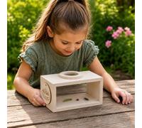 Ckb Ltd Bug Viewer Kids Toy Insect Studying Box Magnifier Children Educational Nature Observation Wooden Container Catch & Release