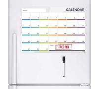 CKB LTD Calendar Fridge Planner Magnetic Monthly Planner Whiteboard With Marker A3