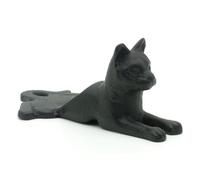 CKB LTD Cast Iron Cat Door Stop Heavy Duty Wedge - Decorative Indoor Outdoor Weighted Doorstopper Ornament for Bathroom, Living Room, Bedroom, Kitchen, Office Doors