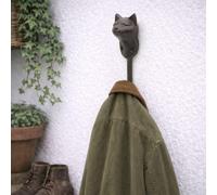 Ckb Ltd Cast Iron Cat Wall Hook Rustic Decorative Multi-Purpose Heavy Duty Metal Hanging Hooks Coats, Bags, Hats & Tools Storage