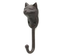 CKB LTD Cast Iron Cat Wall Hook - Rustic Decorative Multi-Purpose Heavy Duty Metal Hanging Hooks for Coats, Keys, Bags, Hats & Tools Storage