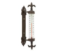 CKB LTD Cast Iron Window Frame Thermometer - Rustic Brown Windowsill Outside Temperature Reading Tool Gauge Home Art Decoration Ornament