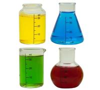 CKB LTD Chemistry Shot Glasses, Set of 4, Transparent