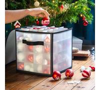 Ckb Ltd Christmas Bauble Decorations Storage Box With Compartments Clear