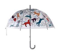 CKB LTD Clear Dome Umbrella for Kids & Teenagers Cats & Dogs, 83.5cm | Transparent Windproof Canopy, Automatic Open, Steel Frame, Plastic Crook Handle, Lightweight for School & Travel