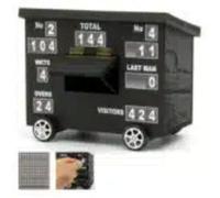 CKB Ltd Cricket Scoreboard Desk Tidy Organiser Wooden Storage Box