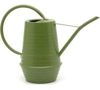 Ckb Ltd Decorative Green Galvanized Ribbed Farmhouse Style Indoor Watering Can With Narrow Spout Small 1.1L (Olive Green)