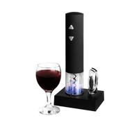 CKB Ltd® Deluxe Electric Corkscrew Automatic Cordless Wine Bottle Opener with Foil Cutter & Recharging Base- Wine Drinkers Gift Set