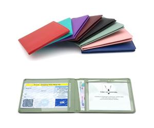 CKB LTD Disabled Badge Holder Wallet for Car Blue Badge Soft PU Leather Protector Disability Parking Permit Protective Cover (Sage Green)