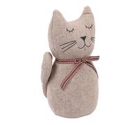 CKB LTD Fabric Door Stopper - Heavy 1.5kg Weighted Interior Decorative Door Stop - Non-Scratch Floor Door Holder for Home, Office Carpet & Hard Floors (Cat with Bow)