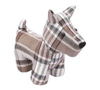 CKB LTD Fabric Door Stopper - Heavy 1.5kg Weighted Interior Decorative Door Stop - Non-Scratch Floor Door Holder for Home, Office Carpet & Hard Floors (Tartan Dog)