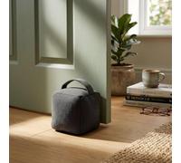Ckb Ltd Fabric Door Stopper Heavy 1.5Kg Weighted Interior Decorative Door Stop Non-Scratch Floor Door Holder (Grey Cube)