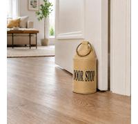Ckb Ltd Fabric Door Stopper Heavy 2.5Kg Weighted Interior Decorative Door Stop Non-Scratch Floor Door Holder (Brown Barrel)