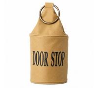 CKB LTD Fabric Door Stopper - Heavy 2.5kg Weighted Interior Decorative Door Stop - Non-Scratch Floor Door Holder for Home, Office Carpet & Hard Floors (Brown Barrel)