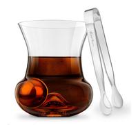 CKB LTD Final Touch 450Ml Spirit Roller Glass With Steel Chilling Ball & Tongs Roller