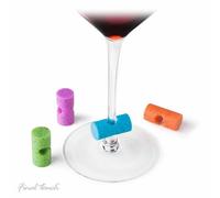 CKB LTD Final Touch Cork Shaped Wine Champagne Stemmed Glass Markers Set Of 4
