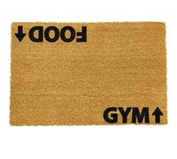 CKB LTD® FOOD GYM Novelty DOORMAT Unique Doormats Front/Back Door Mats Made with a non-slip PVC backing - Natural coir - Indoor & Outdoor