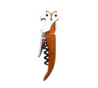 CKB LTD Fox Bottle Opener Themed Professional Waiters Corkscrew Wine Bottle Opener | Stainless Steel with Black Silicone Handle Foil Cutter | Novelty Design