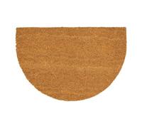 Ckb Ltd Half Moon Doormat Style Natural Coir Welcome Door Mat With Non Slip Pvc Backing, Indoor Outdoor, Front Back, 60 X 40Cm