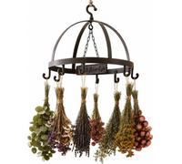 Ckb Ltd Herb & Flower Dryer Cast Iron Kitchen And Garden Hanging Drying Rack Space-Saving Accessory To Air Indoors Or Outdoors