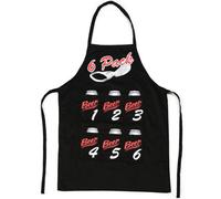 CKB LTD Iggi 6 Pack Apron Black Funny Chefs Cooking Kitchen Bbq Apron Novelty