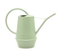 CKB LTD Indoor Watering Can Small 1.1L - Green Galvanized Carbon Iron Ribbed Farmhouse Style with Long Narrow Spout - Decorative Garden Accessory for Houseplants, Flowers, and Herbs (Mint Green)