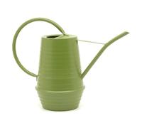 CKB LTD Indoor Watering Can Small 1.1L - Green Galvanized Carbon Iron Ribbed Farmhouse Style with Long Narrow Spout - Decorative Garden Accessory for Houseplants, Flowers, and Herbs (Apple Green)