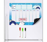 CKB LTD Magnetic Refrigerator Reward Charts For Children Behaviour Board A3 Penguin And Friends