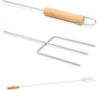 Ckb Ltd Marshmallow Toasting Fork Extra Long 75Cm Large Roasting Skewer With Wooden Handle For All Occasions