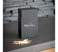CKB LTD Match Box Storage Holder For Fireside, Wood Burners or Mantelpiece Flip Top Lid Tidy Crafted in Powder Coated Steel