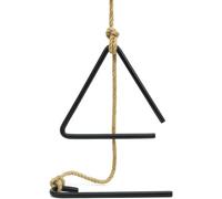Ckb Ltd Metal Triangle Dinner Bell With Call Striker Traditional Farmhouse Style Rope Hanging Ringer, Classic Supper Ringing