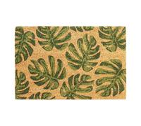 Ckb Ltd Monstera Leaf Novelty Doormat Tropical Botanical Decorative Natural Coir Welcome Mat Non-Slip Pvc Backing Indoor Outdoor