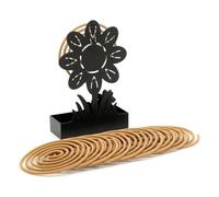 CKB LTD Mosquito Incense Spiral Holder - Includes 10 Citronella Coils, Metal Flower, Coil Stick Insect Repellent Stand with Ash Tray for Indoor & Outdoor Garden Use