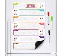 CKB LTD Multi-Language Chore Chart Fridge Planner Magnetic Weekly Planner Whiteboard With Marker A3