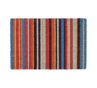 Ckb Ltd Multi Stripe Novelty Doormat Decorative Colourful Rainbow Natural Coir Mat With Non Slip Pvc Backing Indoor Outdoor