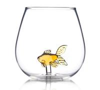 Ckb Ltd Novelty Goldfish Themed Design Drinking Glass 500Ml Tumbler Glassware Gift Boxed (Clear) Single 1Pc